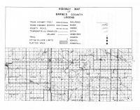 Barnes County - Highway Map, Legend 1, Barnes County 1952